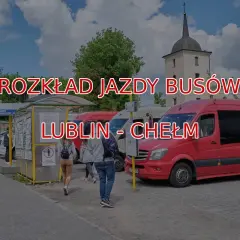 Busy Chełm-Lublin merc bus stop. Ludzie czekają na busy.