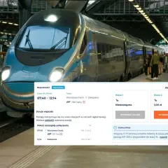 Bilet do Zakopanego z Warszawy kosztuje 1,00 zł w drugiej klasie. Pierwsza klasa jest niedostępna.