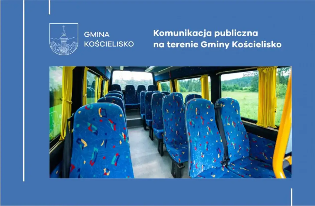 Wnętrze busa w Kościelisku. Komunikacja publiczna na terenie gminy. Sprawdź busy Kościelisko Zakopane cena.